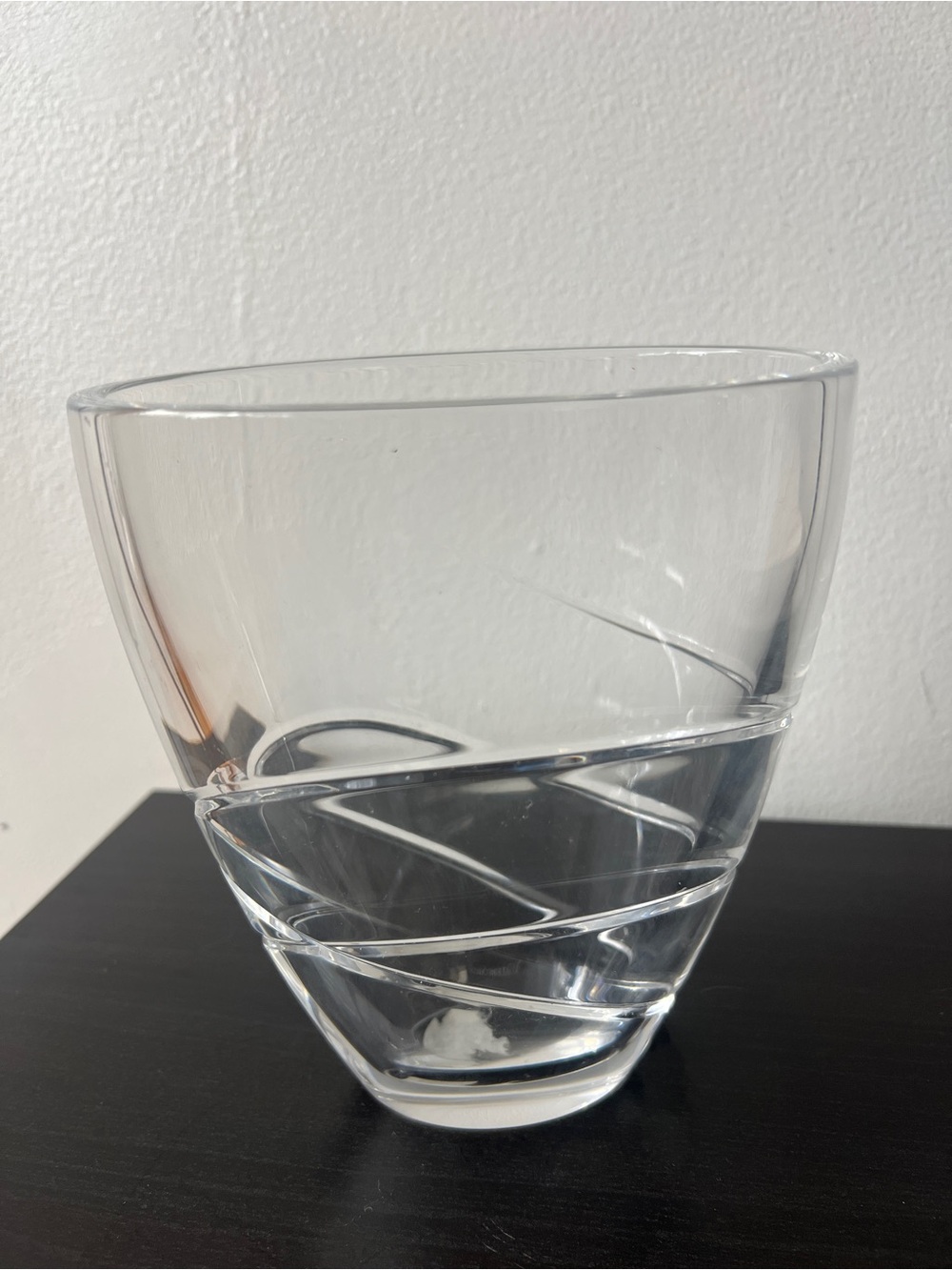 Waterford Crystal Ballet Ribbon 6.5" Pocket Vase - Discontinued Swirl Pattern